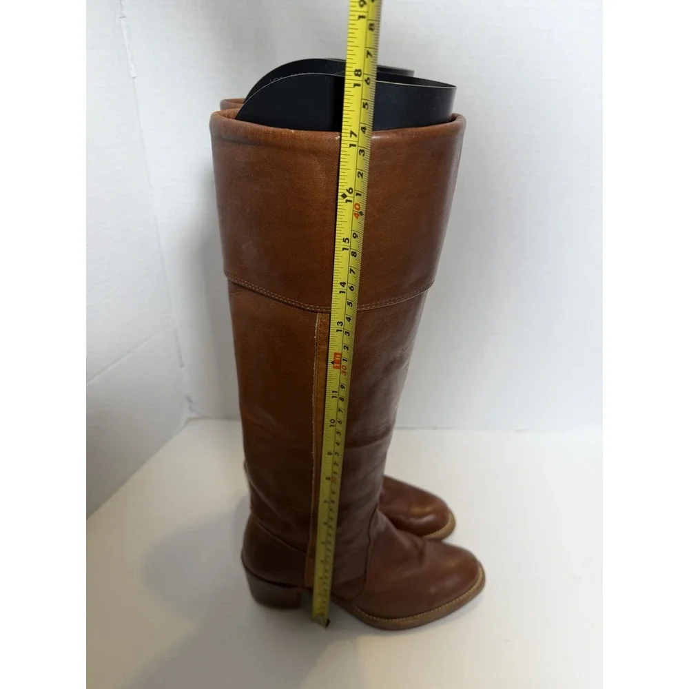 Vintage 1970's Frye Leather Cuffed Campus Boots -Women's 5